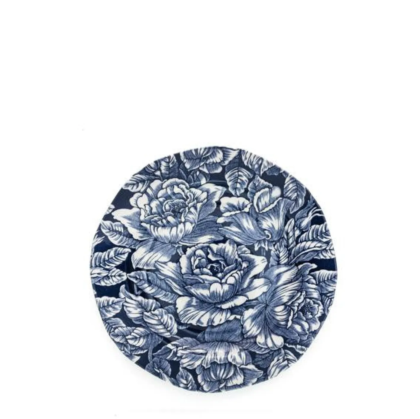 Burleigh Ink Blue Hibiscus Plate 7 1/2 in