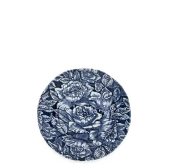 Burleigh Ink Blue Hibiscus Plate 8 1/2 in