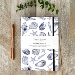 Toasted Crumpet Inky Shells Pure A5 Lined Notebook