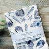 Toasted Crumpet Inky Shells Tea Towel