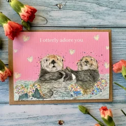 Jen Winnett I Otterly Adore You Otters Eco-Card