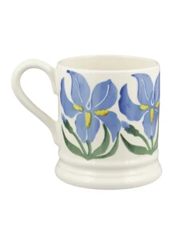 Emma Bridgewater Iris Hand-Stamped 1/2 Pint Mug