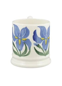 Emma Bridgewater Iris Hand-Stamped 1/2 Pint Mug