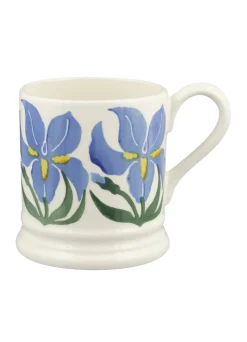 Emma Bridgewater Iris Hand-Stamped 1/2 Pint Mug