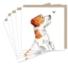 Paper Shed Design Jack Russell and Bee Set of 5  Notecards