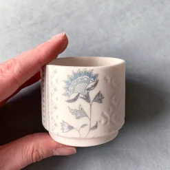 Alex Allday Jasmine Ceramic Small Footed Tea Light Holder