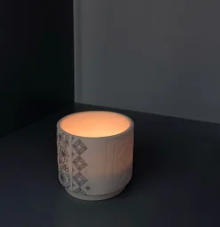 Alex Allday Jasmine Ceramic Small Footed Tea Light Holder