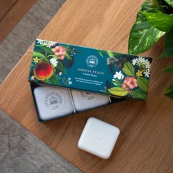 English Soap Company Jasmine Peach Triple Soap Gift Box