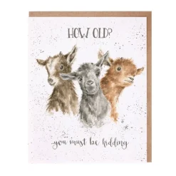 Wrendale Designs 'Just Kidding!' Goat Greetings Card