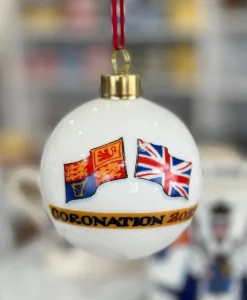 Alison Gardiner King Charles III Coronation China Bauble