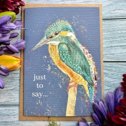 Jen Winnett Kingfisher Just To Say Eco-card