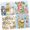 Emma Ball Kittens in Mittens Coasters- Set of 4