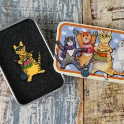 Emma Ball Kittens in Mittens Enamel Pin in a Tin