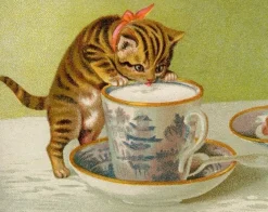 Madame Treacle Kitty - Little Vintage Greeting Card