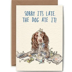 Bewilderbeest Late Spaniel Greetings Card