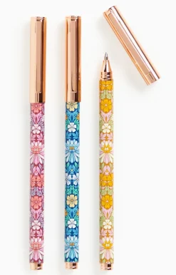 Chronicle Books Liberty Moon Flower Pen Set of 3