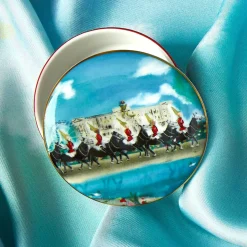 Halcyon Days Life Guards on Parade Bone China Round Trinket Box
