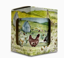 Heaven Scent Lime, Basil & Mandarin China Pot Candle - Chickens