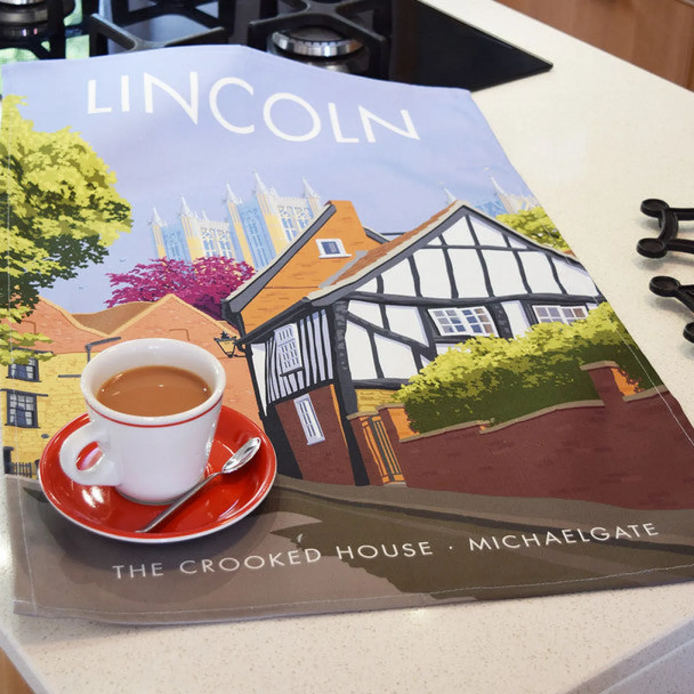 Town Towels Lincoln - Crooked House Tea Towel
