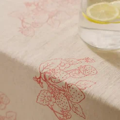 Sophie Allport Linen Blend Strawberries Table Cloth