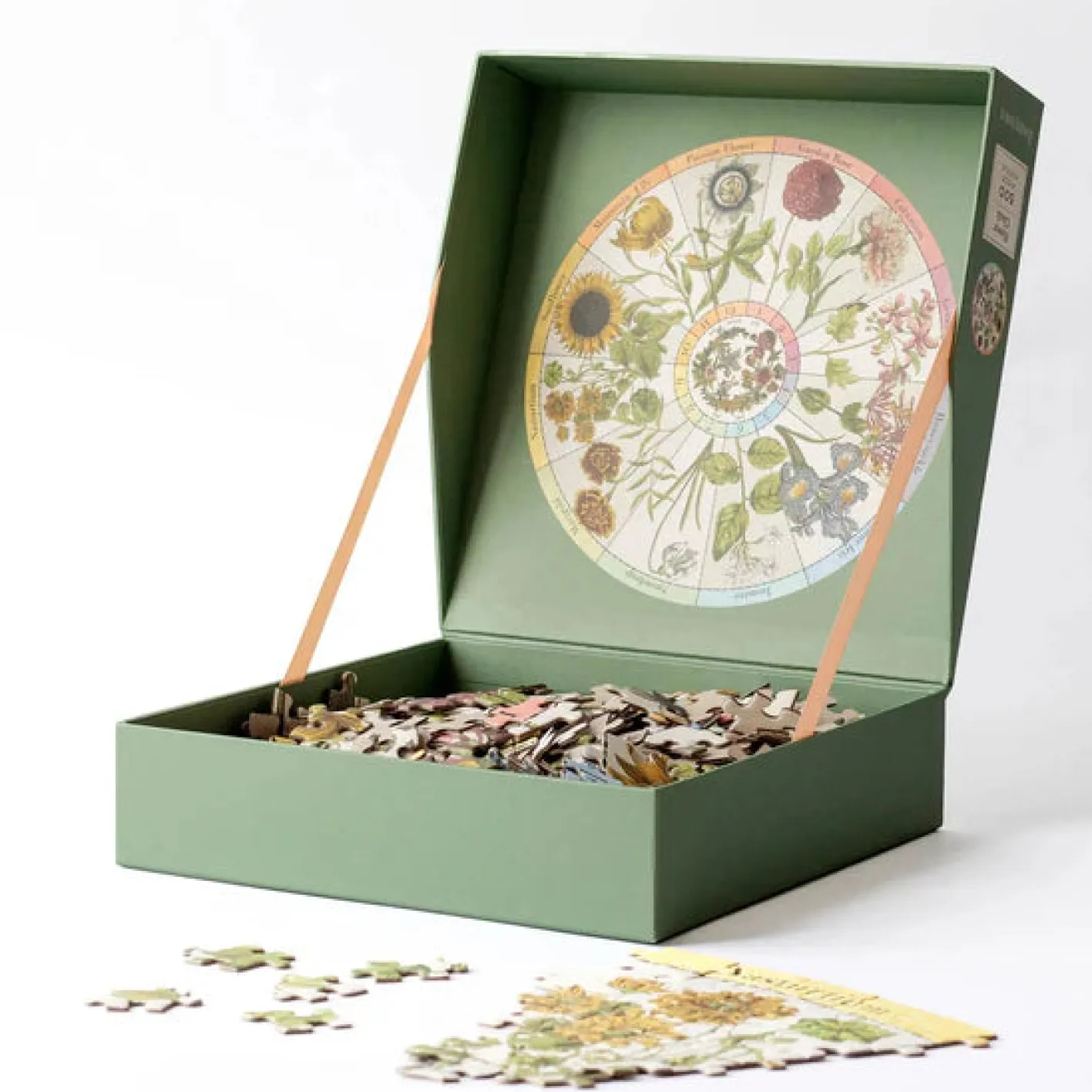 Roomytown Linnaean Flower Clock 500 Piece Round Jigsaw Puzzle