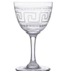 The Vintage List Liqueur Glass with Greek Key Design by