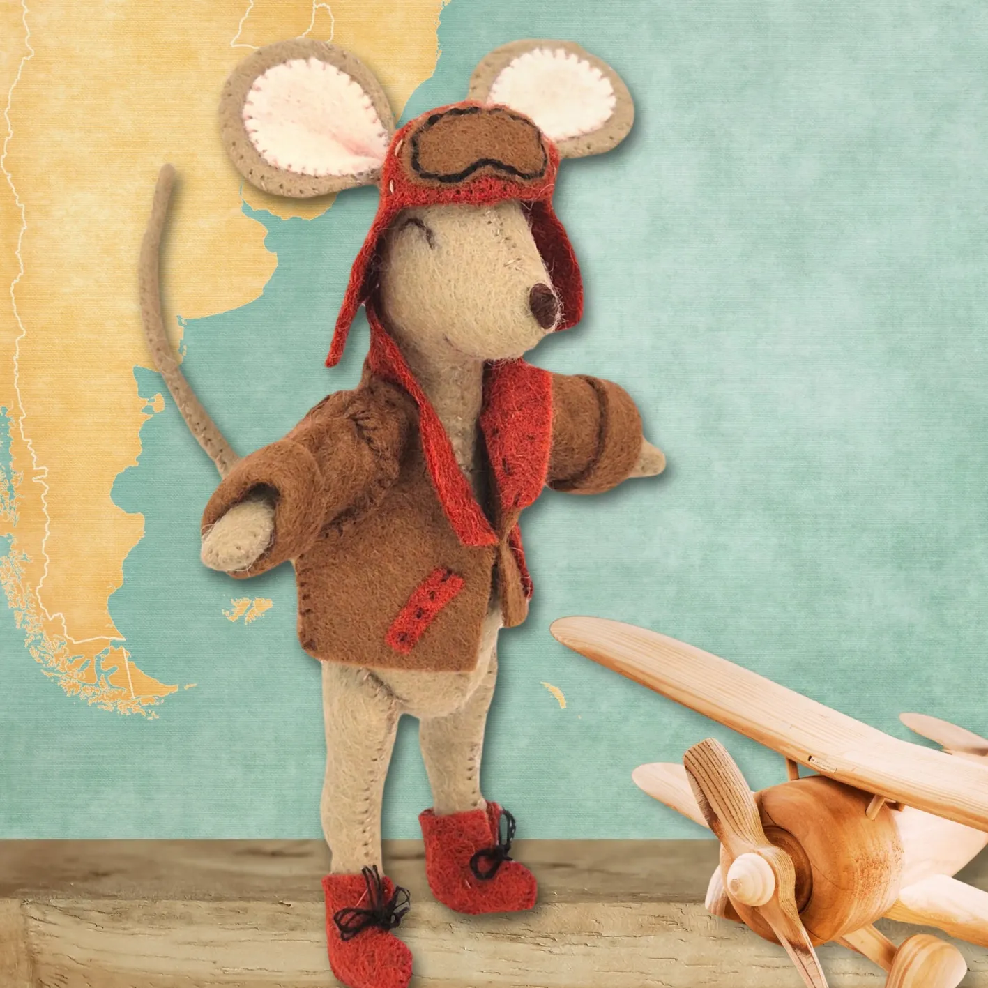 Corinne Lapierre Little Mouse the Aviator Felt Craft Mini Kit