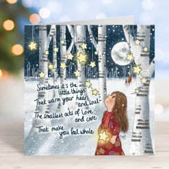 Fox Under The Moon 'Little Things' Greeting Card