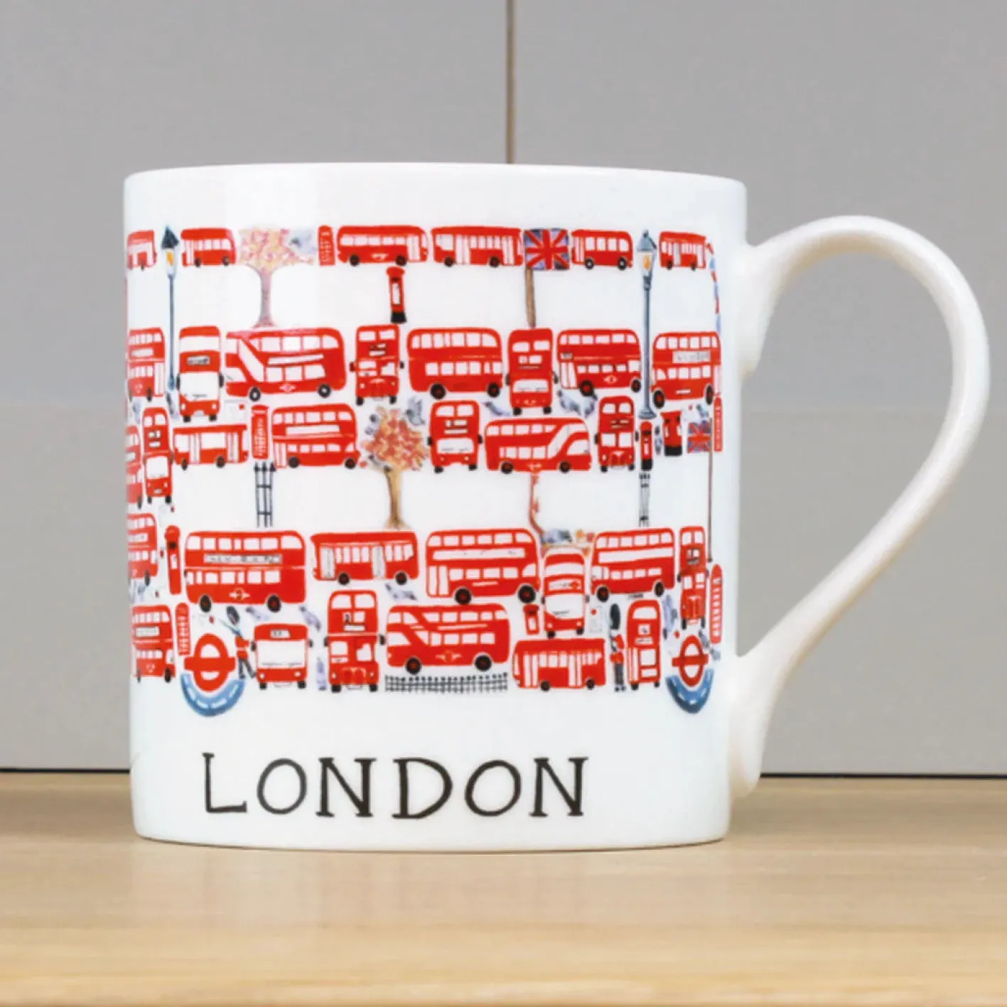 Mclaggan Smith London Bus Bone China Mug