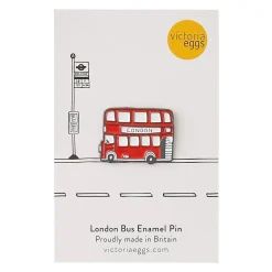 Victoria Eggs London Bus Enamel Pin Badge