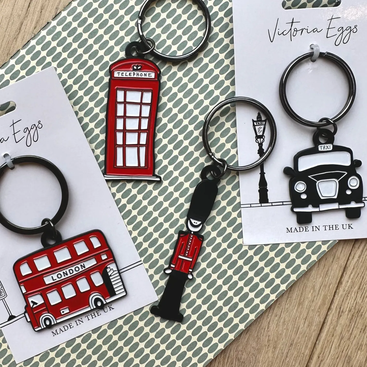 Victoria Eggs London Bus Keyring