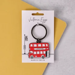 Victoria Eggs London Bus Keyring