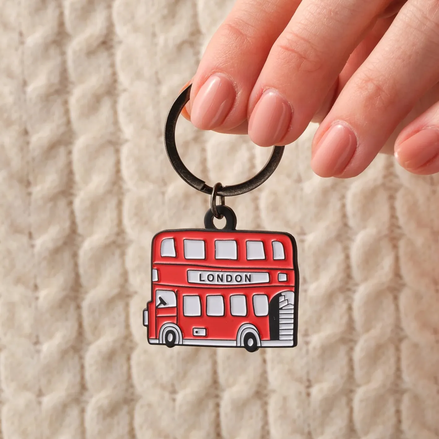 Victoria Eggs London Bus Keyring