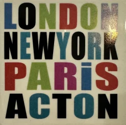 Moorland Pottery London, New York, Paris, Acton Coaster by