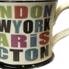 Moorland Pottery London, New York, Paris, Acton Mug by