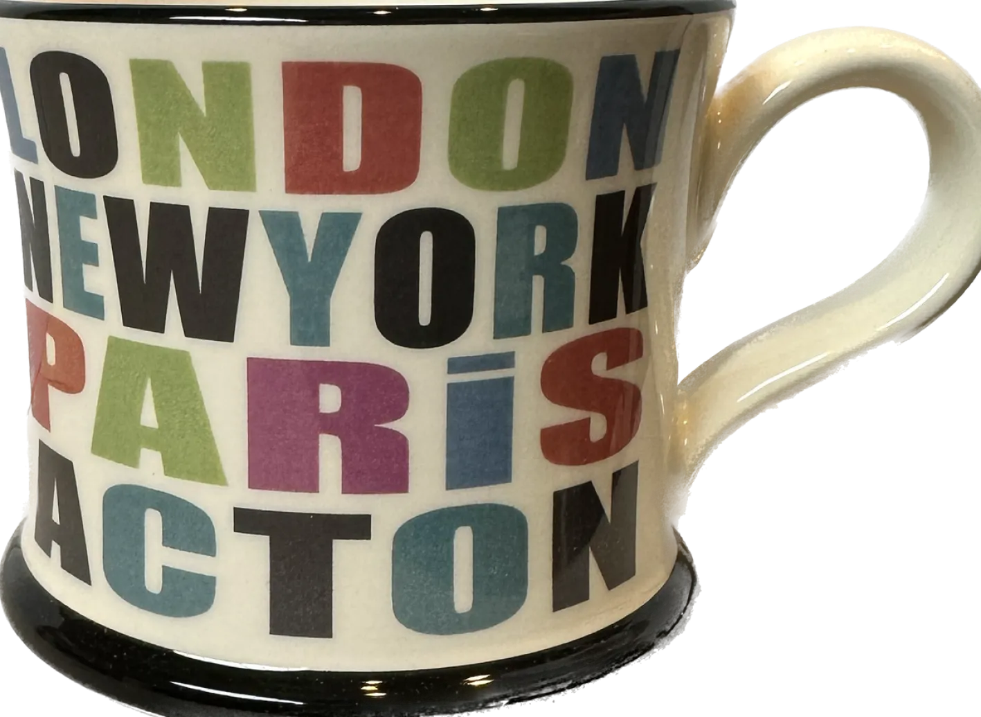 Moorland Pottery London, New York, Paris, Acton Mug by