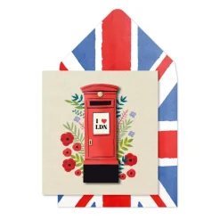 Tache Cards London Postbox Floral Card