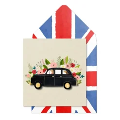 Tache Cards London Taxi Floral Card