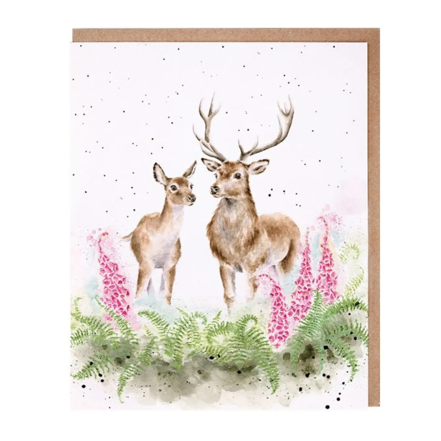 Wrendale Designs 'Lord and Lady' Deer Blank Greetings Card
