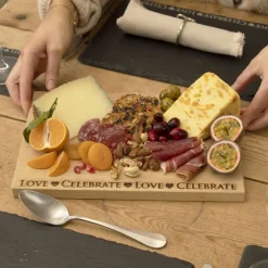 Selbrae Love & Celebrate Oak Serving Board - 12in