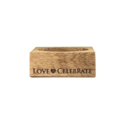 Selbrae Love & Celebrate Oak Wine Bottle Coaster