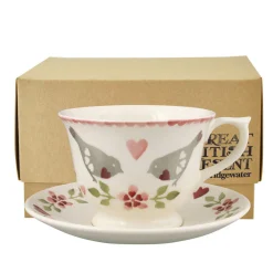 Emma Bridgewater Lovebirds Large Teacup & Saucer Boxed
