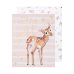 Wrendale Designs Loved Deerly - It's a Girl Greetings Card