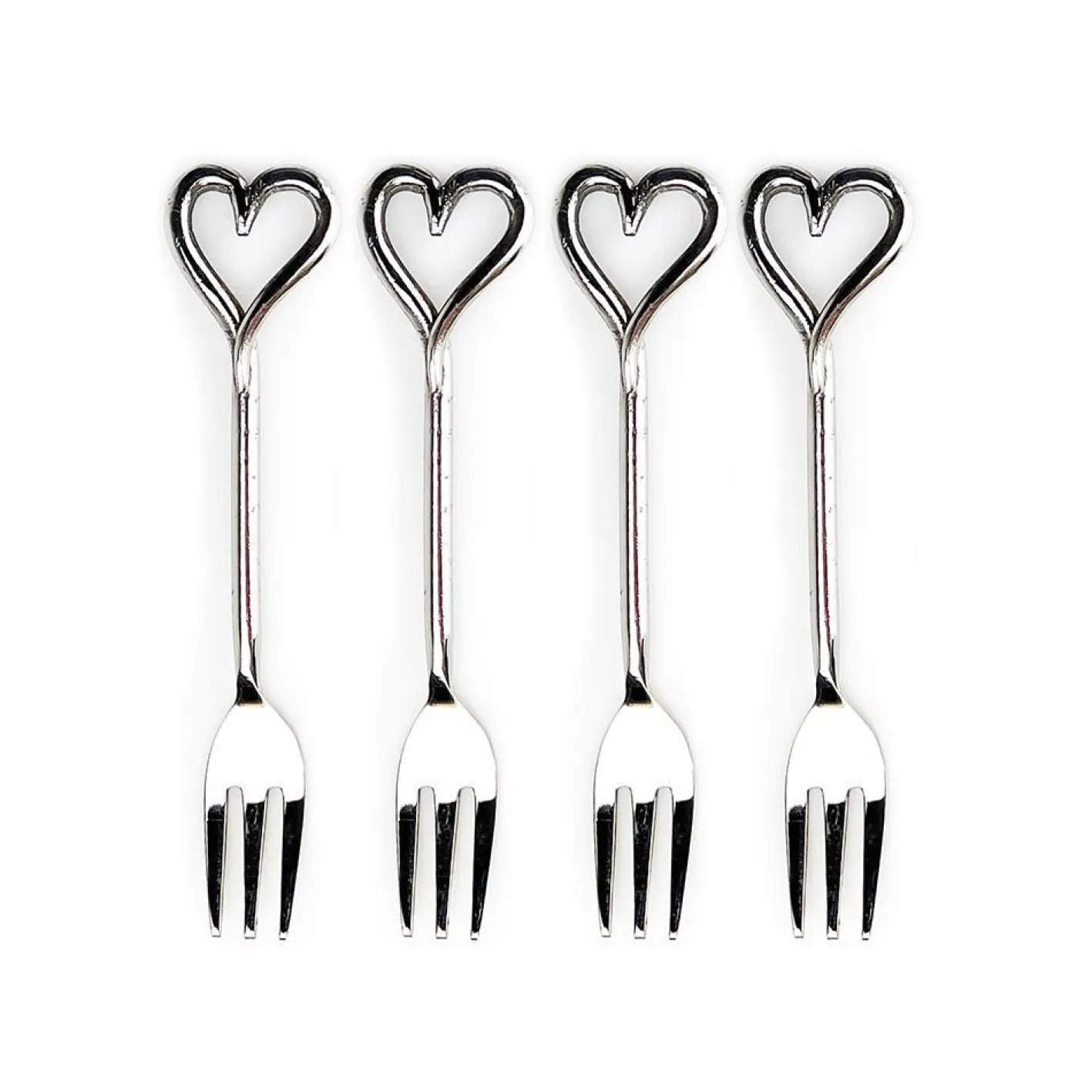 Selbrae Love Heart Pastry Forks Set of 4