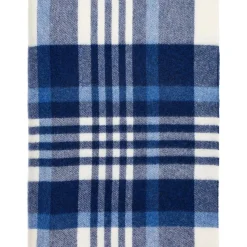Bronte Moon Lulworth Harbor Blue Merino Lambswool Throw