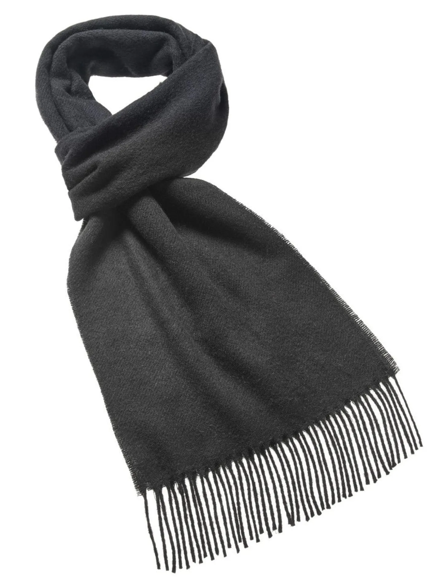 Bronte Moon Luxury Black Merino Lambswool Scarf