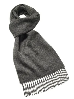 Bronte Moon Luxury Gray Merino Lambswool Scarf