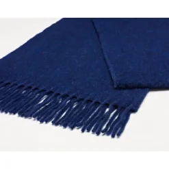 Bronte Moon Luxury Mid Blue Merino Lambswool Scarf