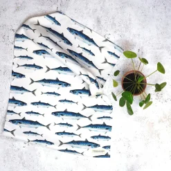 Corinne Alexander Mackerel Tea Towel by