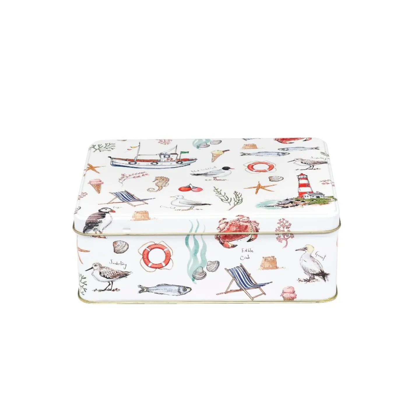 Elite Tins Madeline Floyd Seaside Deep Rectangular Tin